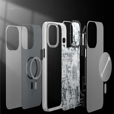 Apple iPhone 13 Pro Max Kılıf YoungKit Technology Serisi Kapak Beyaz