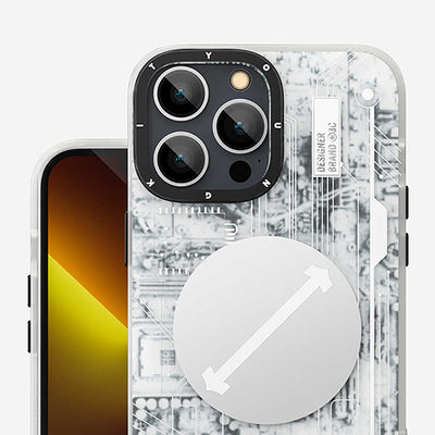 Apple iPhone 13 Pro Max Kılıf YoungKit Technology Serisi Kapak Beyaz