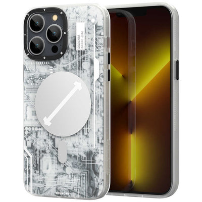 Apple iPhone 13 Pro Max Kılıf YoungKit Technology Serisi Kapak Beyaz