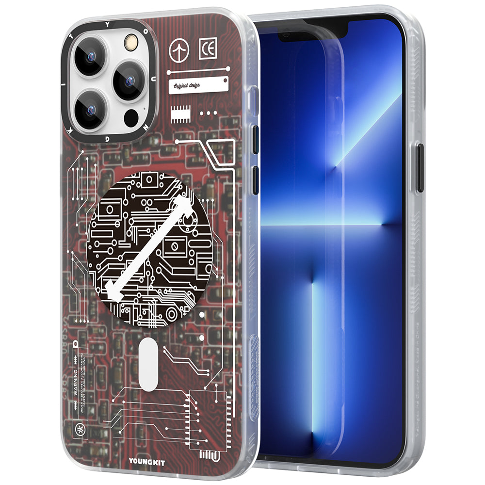 Apple iPhone 13 Pro Max Kılıf YoungKit Technology Serisi Kapak Kırmızı