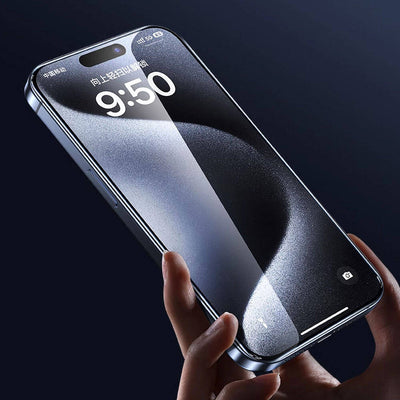 Apple iPhone 13 Pro Max Wiwu GT-008 Polimer Oleofobik Kaplama Şeffaf Pürüzsüz Temperli Cam Ekran Koruyucu 10'lu Paket Siyah