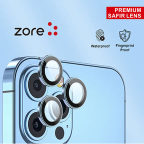 Apple iPhone 13 Pro Max Zore CL-12 Premium Safir Parmak İzi Bırakmayan Anti-Reflective Kamera Lens Koruyucu