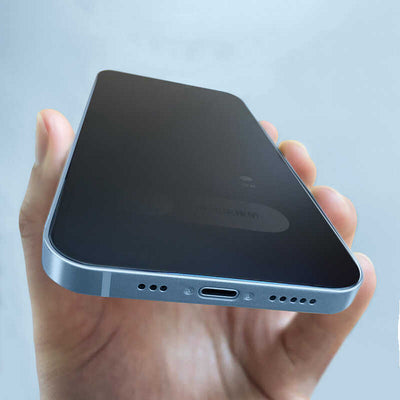 Apple iPhone 13 Wiwu Easy İnstall iPrivacy Temperli Ekran Koruyucu Siyah