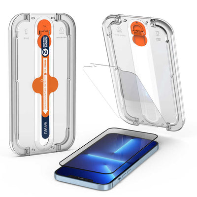 Apple iPhone 13 Wiwu Easy İnstall iVista Super Hardness Ekran Koruyucu Siyah