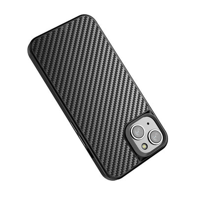 Apple iPhone 14 Kılıf Aramid Karbon Fiber Magsafe Özellikli Wlons Radison Kapak Siyah