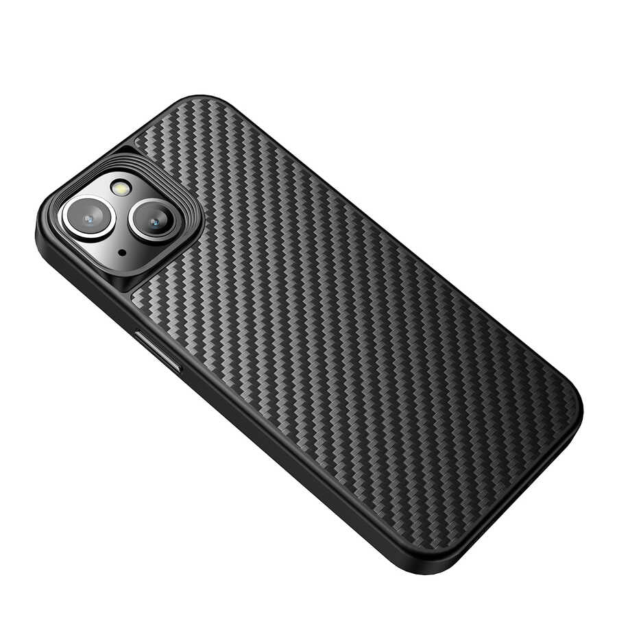 iPhone 14 Kılıf Aramid Karbon Fiber M-safe Özellikli Wlons Radison Kılıf