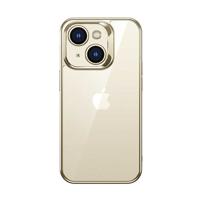 Apple iPhone 14 Kılıf Benks Electroplating TPU Kapak Ekran Koruyucu Hediyeli Gümüş