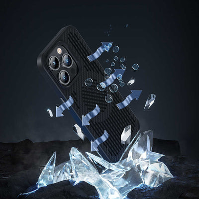 Apple iPhone 14 Kılıf Benks Magnetic Cooling Kevlar Soğutucu Özellikli Telefon Kılıfı Siyah