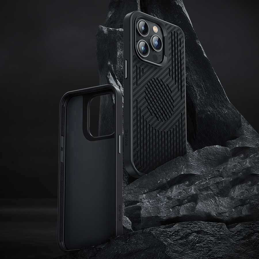 Apple iPhone 14 Kılıf Benks Magnetic Cooling Kevlar Soğutucu Özellikli Telefon Kılıfı Siyah