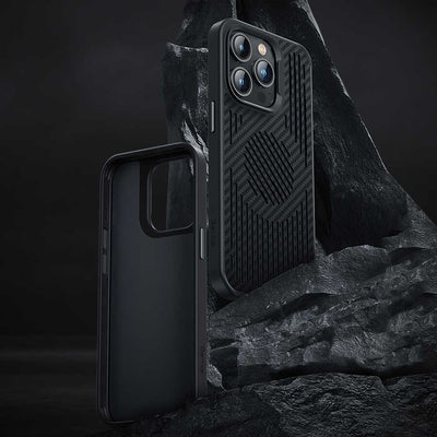 Apple iPhone 14 Kılıf Benks Magnetic Cooling Kevlar Soğutucu Özellikli Telefon Kılıfı Siyah