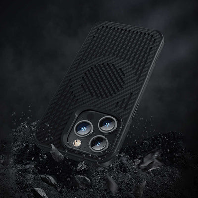 Apple iPhone 14 Kılıf Benks Magnetic Cooling Kevlar Soğutucu Özellikli Telefon Kılıfı Siyah