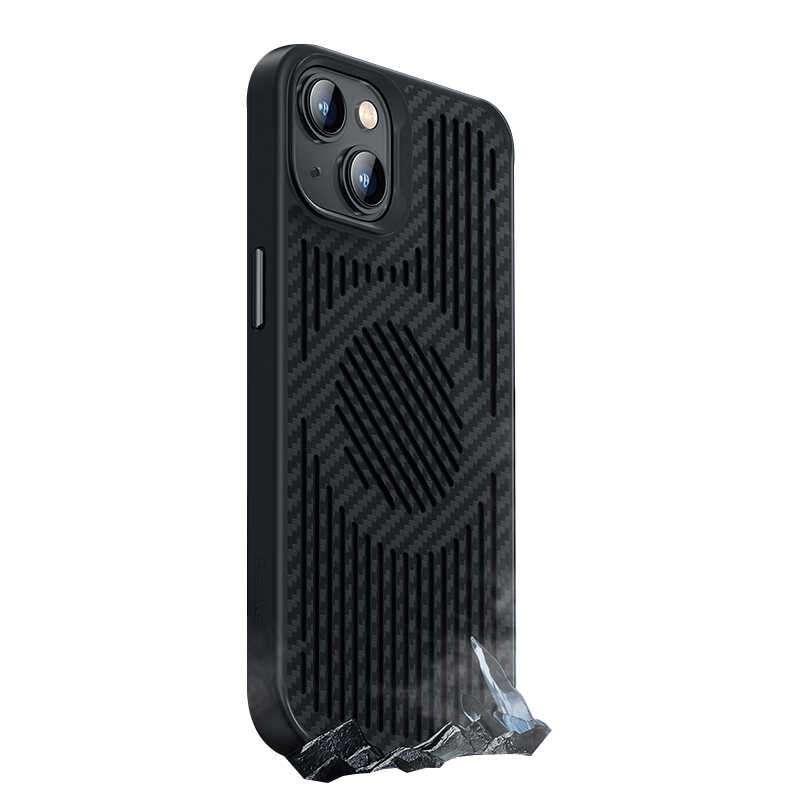 Apple iPhone 14 Kılıf Benks Magnetic Cooling Kevlar Soğutucu Özellikli Telefon Kılıfı Siyah