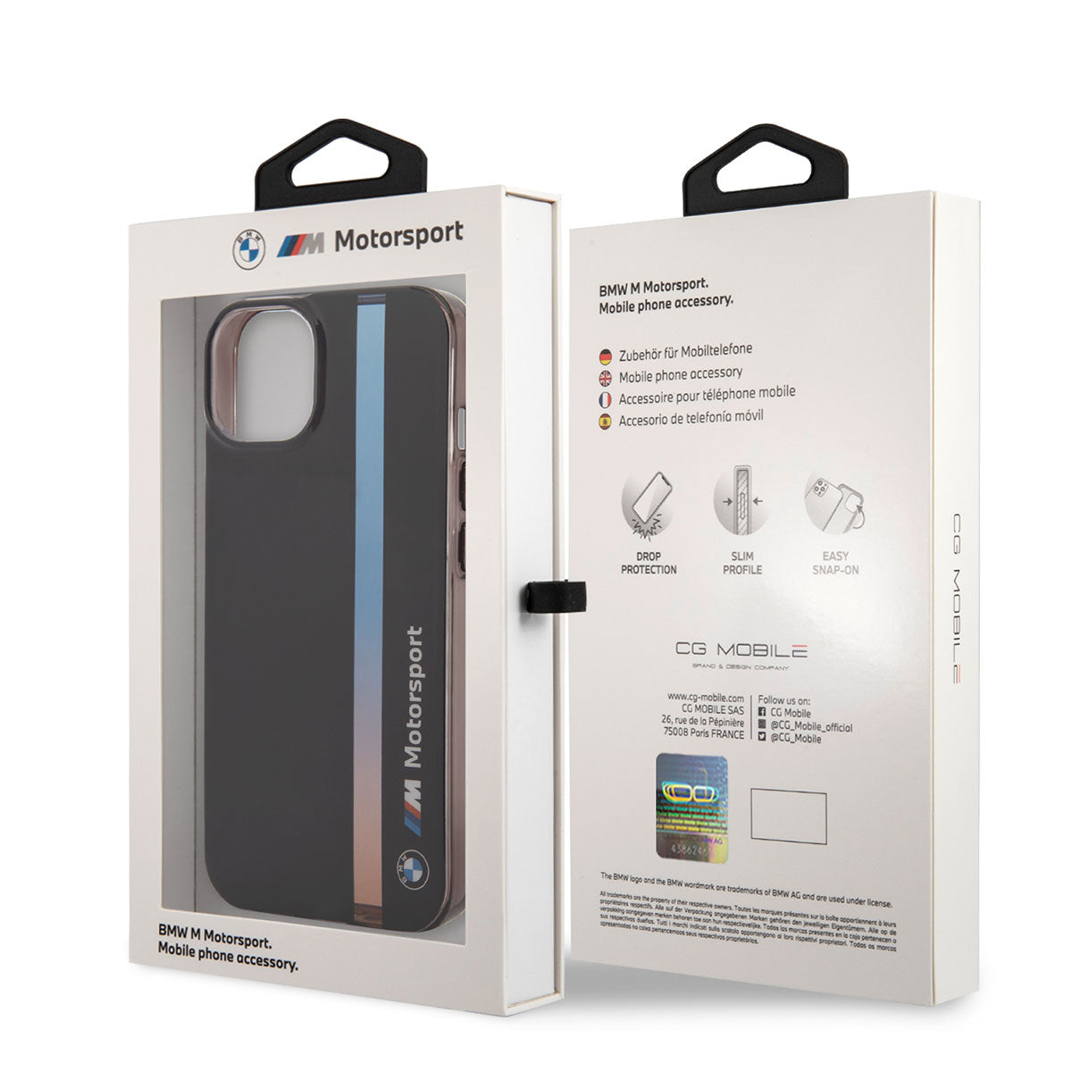 iPhone 14 Kılıf BMW Orjinal Lisanslı Renk Geçişli Çizgili Dizayn Kılıf