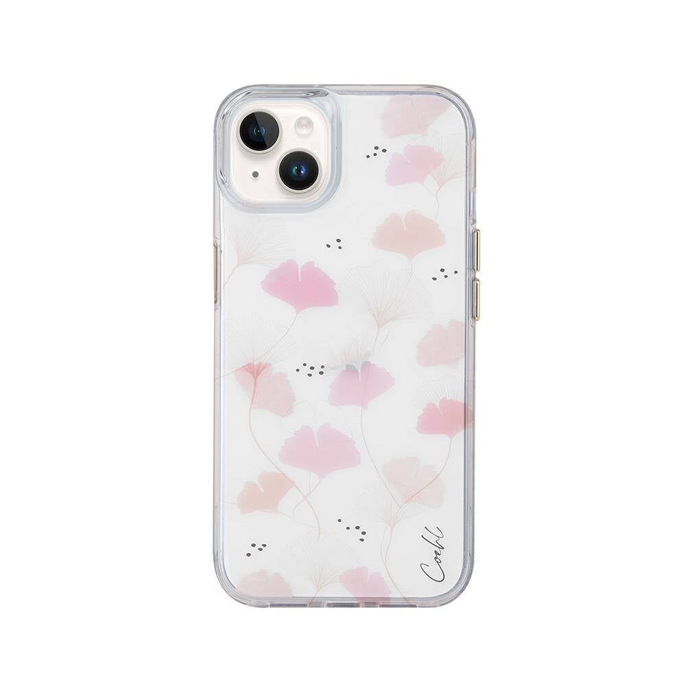 Apple iPhone 14 Kılıf Çayır Çiçeği Desenli Coehl Meadow Kapak Pembe