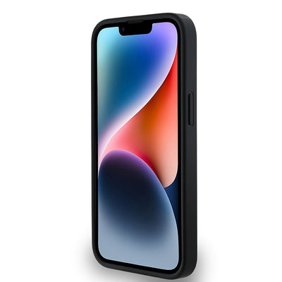 Apple iPhone 14 Kılıf DKNY Orjinal Lisanslı M-safe Şarj Özellikli 3D Yazılı Grid Pattern Kapak Kahverengi
