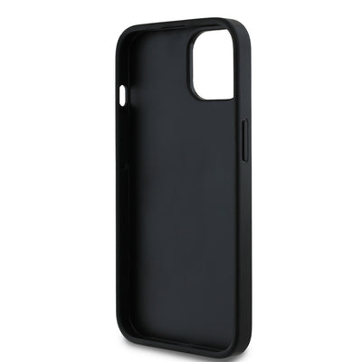 Apple iPhone 14 Kılıf DKNY Orjinal Lisanslı Taşlı DKNY Yazılı Metalik Rhinestones PU Deri Kapak Siyah