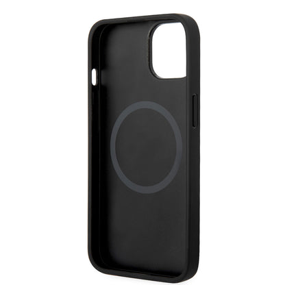 iPhone 14 Kılıf Ferrari M-safe Şarj Özellikli Karbon İtalyan Bayrak Dizayn Kılıf