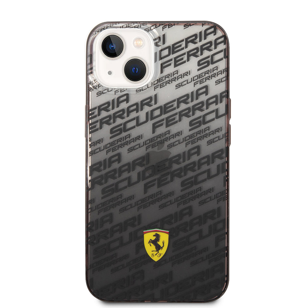 iPhone 14 Kılıf Ferrari Orjinal Lisanlı Transparan SF Baskılı Dizayn Kılıf