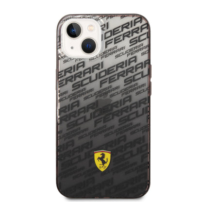 iPhone 14 Kılıf Ferrari Orjinal Lisanlı Transparan SF Baskılı Dizayn Kılıf