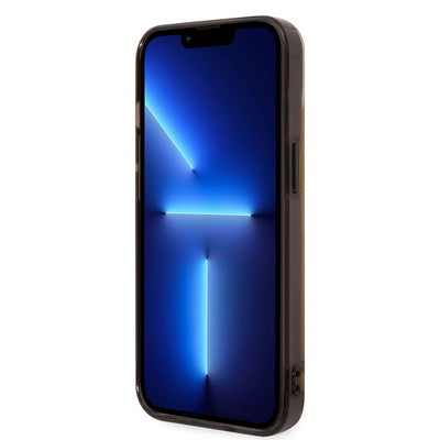 Apple iPhone 14 Kılıf Ferrari Orjinal Lisanslı Baskı Logolu İtalyan Bayrak Baskılı Dizayn Kapak Sarı