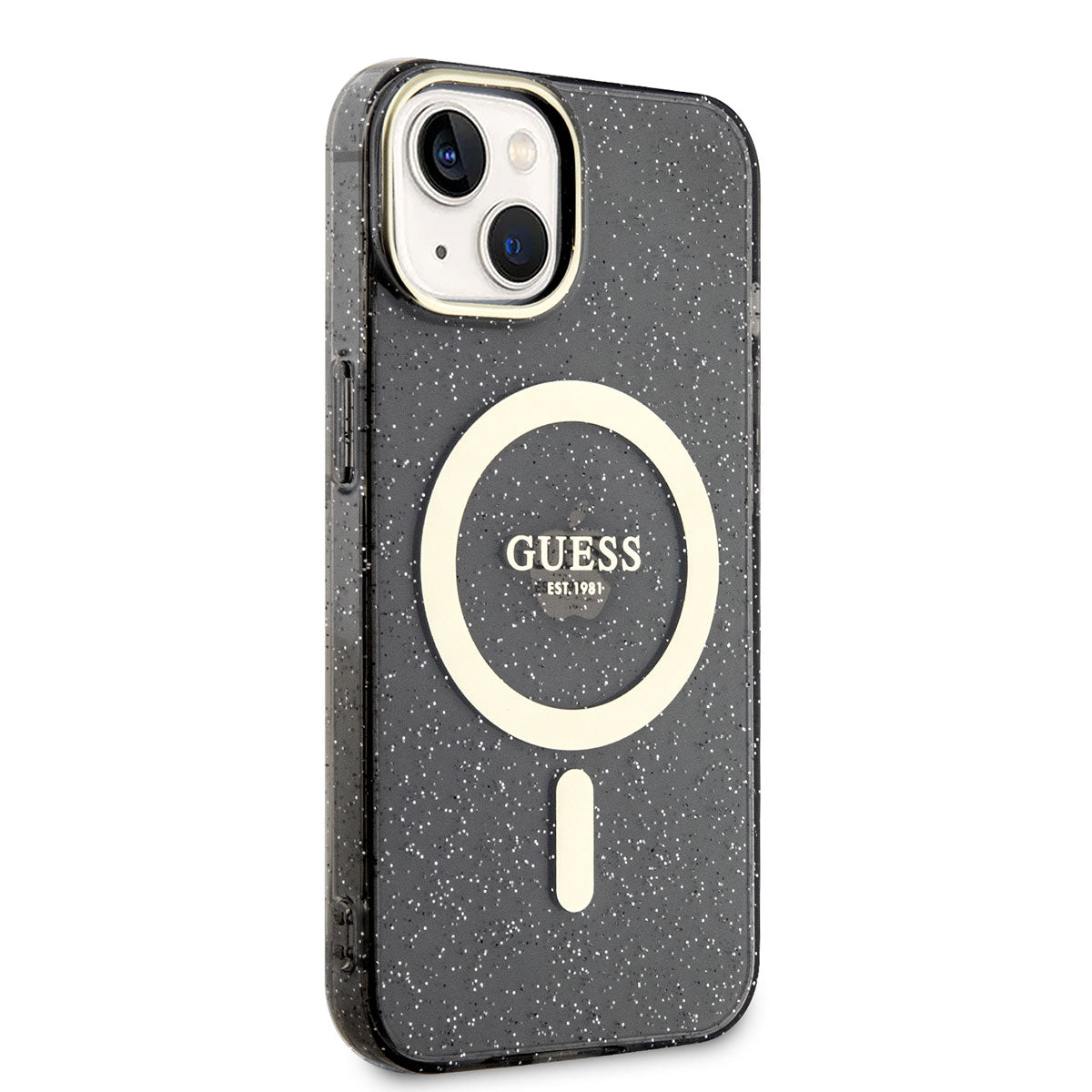 iPhone 14 Kılıf GUESS M-safe Şarj Özellikli Glitter Kılıf