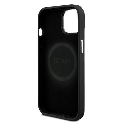 iPhone 14 Kılıf Guess Orjinal Lisanslı M-safe Şarj Özellikli Grained Triangle Kılıf