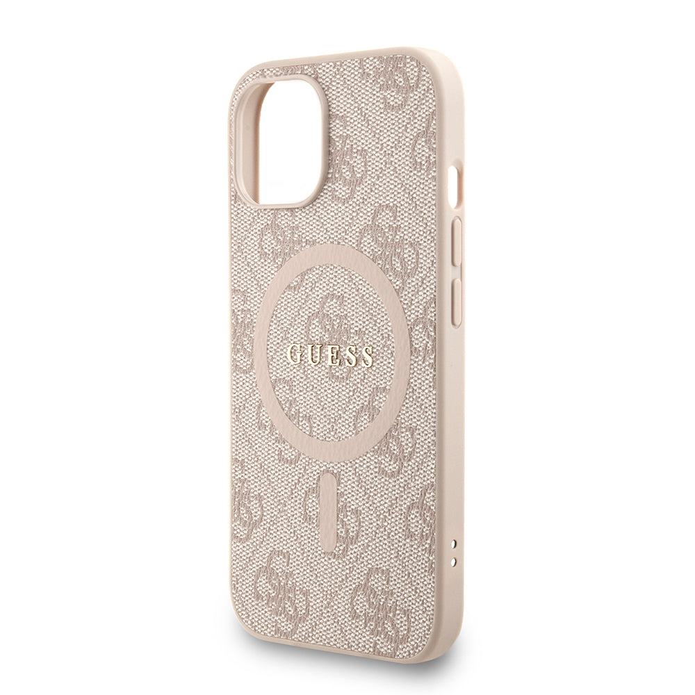iPhone 14 Kılıf Guess Orjinal Lisanslı M-safe Şarj Özellikli PU Deri Bilek Askı İpli Yazı Logolu Kılıf