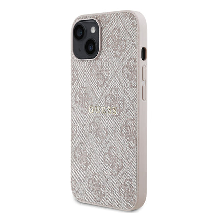 iPhone 14 Kılıf Guess Orjinal Lisanslı M-safe Şarj Özellikli 4G Desen Yazı Logolu Kılıf