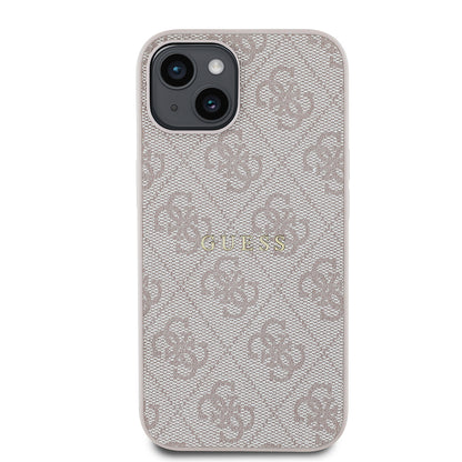 iPhone 14 Kılıf Guess Orjinal Lisanslı M-safe Şarj Özellikli 4G Desen Yazı Logolu Kılıf