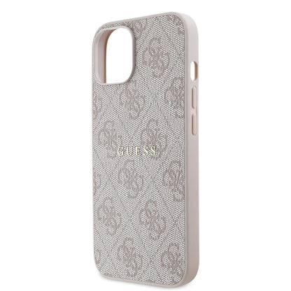 iPhone 14 Kılıf Guess Orjinal Lisanslı M-safe Şarj Özellikli 4G Desen Yazı Logolu Kılıf