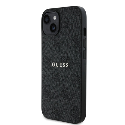 iPhone 14 Kılıf Guess Orjinal Lisanslı M-safe Şarj Özellikli 4G Desen Yazı Logolu Kılıf