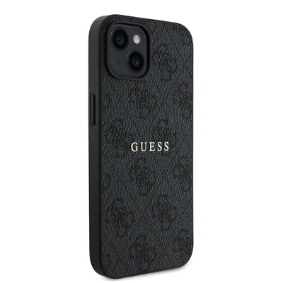 Apple iPhone 14 Kılıf Guess Orjinal Lisanslı Magsafe Şarj Özellikli 4G Desen Yazı Logolu Kapak Pembe