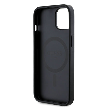 iPhone 14 Kılıf Guess Orjinal Lisanslı M-safe Şarj Özellikli Gül Baskılı 4G Desenli Yazı Logolu Kılıf