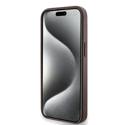 iPhone 14 Kılıf Guess Orjinal Lisanslı M-safe Şarj Özellikli PU Halkalı 4G Desenli Yazı Logolu Kılıf