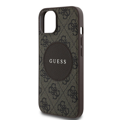 iPhone 14 Kılıf Guess Orjinal Lisanslı M-safe Şarj Özellikli Yazı Logolu Circle Classic Kılıf