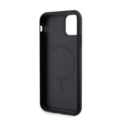 iPhone 14 Kılıf Guess Orjinal Lisanslı M-safe Şarj Özellikli Yazı Logolu Saffiano Classic Kılıf