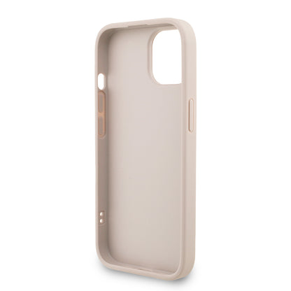 iPhone 14 Kılıf Guess Orjinal Lisanslı PU Deri Bilek Askı İpli Metal Büyük 4G ve Yazı Logolu Kılıf