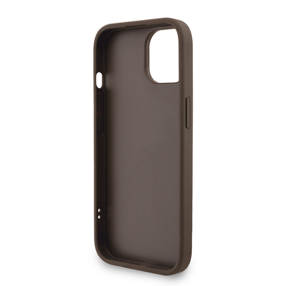 iPhone 14 Kılıf Guess Orjinal Lisanslı PU Deri Bilek Askı İpli Metal Büyük 4G ve Yazı Logolu Kılıf