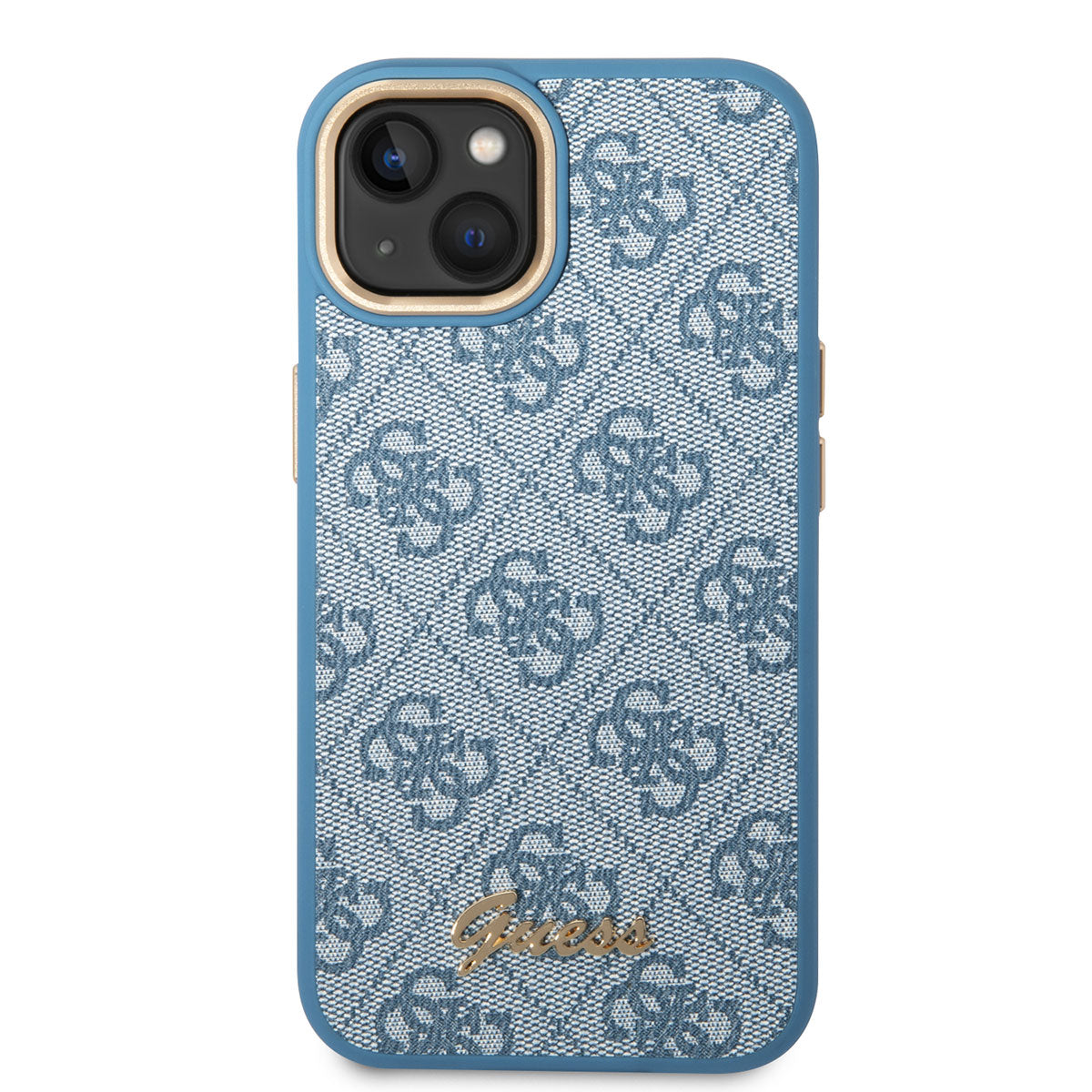 iPhone 14 Kılıf GUESS PU Deri Metal Logo Dizaynlı Kılıf