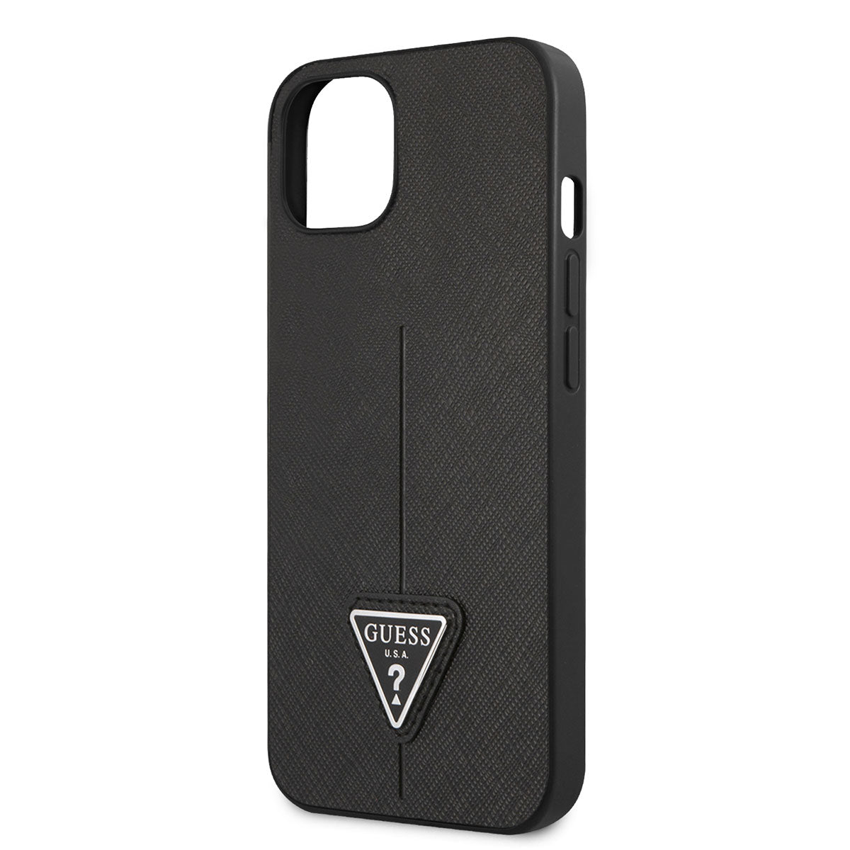 iPhone 14 Kılıf GUESS PU Safran Deri Üçgen Logo Dizayn Kılıf