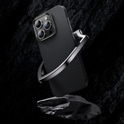 Apple iPhone 14 Kılıf Karbon Fiber Benks 600D Essential Kevlar Kapak Siyah