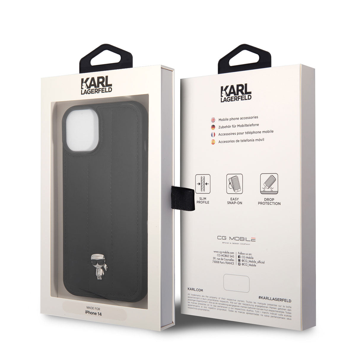 iPhone 14 Kılıf Karl Lagerfeld Nylon Puffy Airbag Karl Dizayn Kılıf