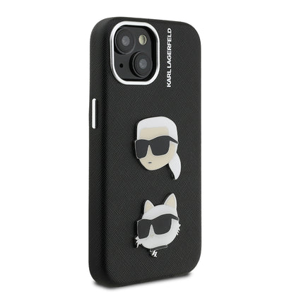 iPhone 14 Kılıf Karl Lagerfeld Orjinal Lisanslı K&C Heads Pin Kılıf