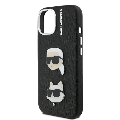 iPhone 14 Kılıf Karl Lagerfeld Orjinal Lisanslı K&C Heads Pin Kılıf