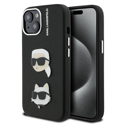 iPhone 14 Kılıf Karl Lagerfeld Orjinal Lisanslı K&C Heads Pin Kılıf
