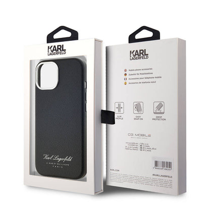 iPhone 14 Kılıf Karl Lagerfeld Orjinal Lisanslı KL Yazılı Hotel Kılıf