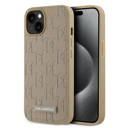 iPhone 14 Kılıf Karl Lagerfeld Orjinal Lisanslı M-safe Şarj Özellikli KL Yazılı Hot Stamp Kılıf