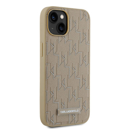 iPhone 14 Kılıf Karl Lagerfeld Orjinal Lisanslı M-safe Şarj Özellikli KL Yazılı Hot Stamp Kılıf