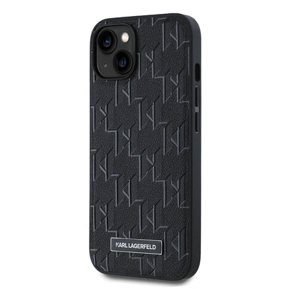iPhone 14 Kılıf Karl Lagerfeld Orjinal Lisanslı M-safe Şarj Özellikli KL Yazılı Hot Stamp Kılıf