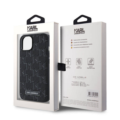 iPhone 14 Kılıf Karl Lagerfeld Orjinal Lisanslı M-safe Şarj Özellikli KL Yazılı Hot Stamp Kılıf
